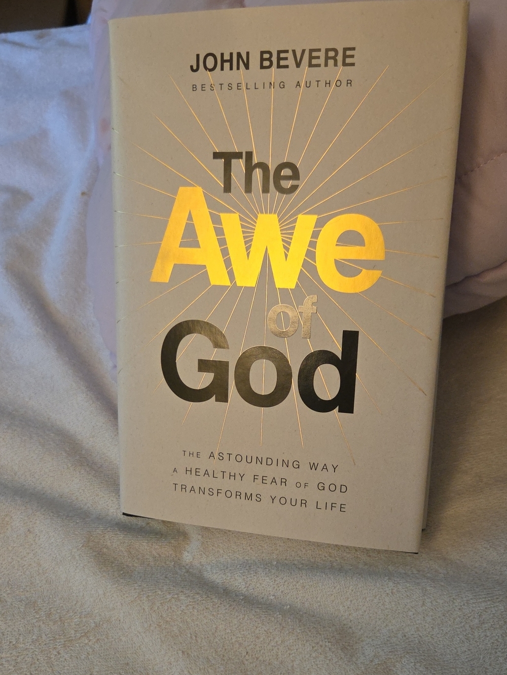 The Awe of God Hardcover Book - Cream & Gold